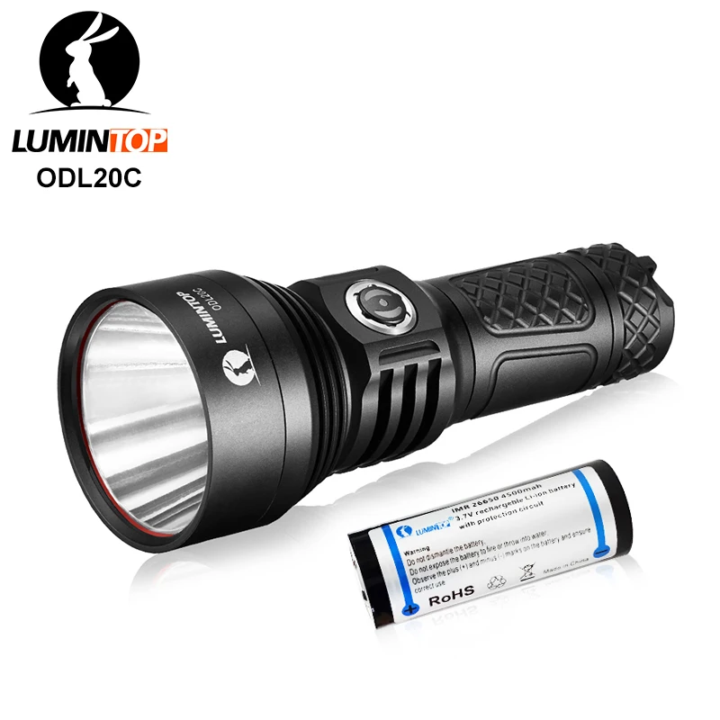 

LUMINTOP ODL20C LED Flashlight Cree XHP 35 HI 2000 Lumens Max 860 Meters USB Tactical Flashlight by 26650 Battery for Searching
