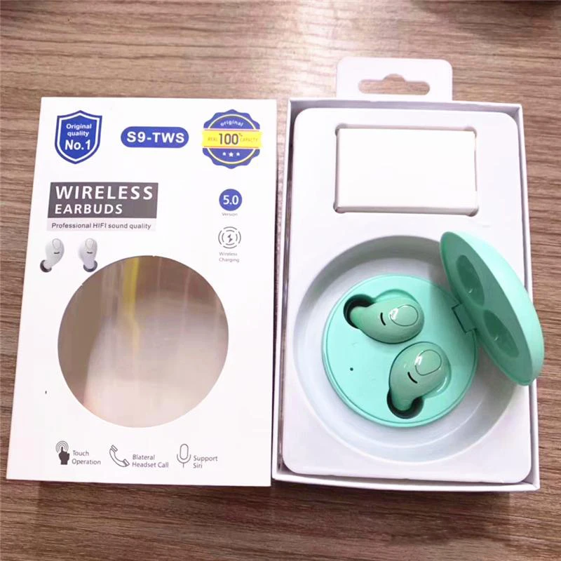 S9 TWS Bluetooth наушники 5,0 беспроводные наушники Hands Free Touch control наушники Беспроводная зарядка гарнитура для IPhone 11 Pro samsung