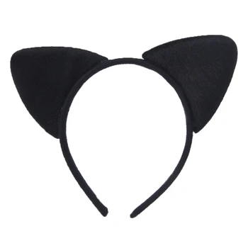 

Fashion Women Plush Tiger Leopard Cat Ear Headband Hair Band Cosplay Party Fancy D08C