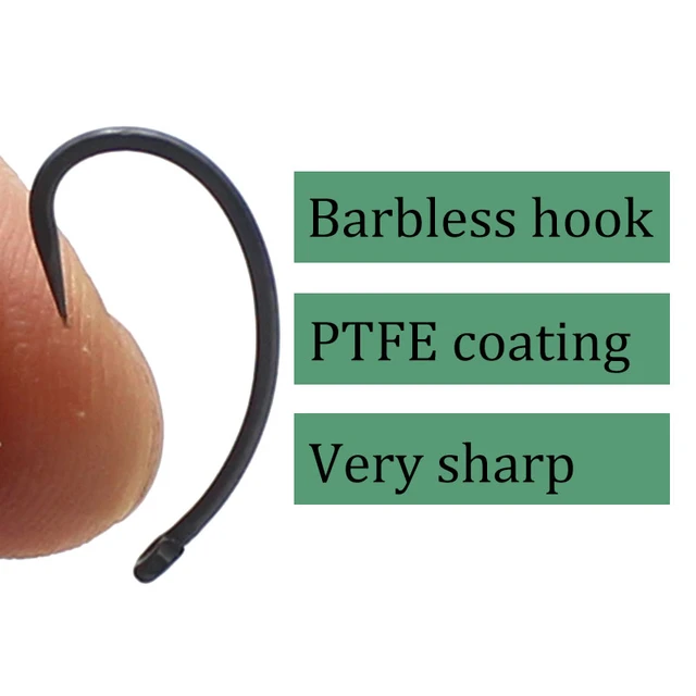 Carbon Fishhook Tackle Accessories  Carp Barbless Fishing Hooks - 20pcs  Carp Hook - Aliexpress