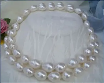 

New huge 32"9-10MM SOUTH SEA WHITE PEARL NECKLACE AAAA+