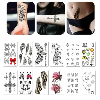 

Hot 1PC Small SexyTemporary Tattoo Sticker Waterproof Flower Animal Bowknot Temporary Tattoo Sticker Body Art