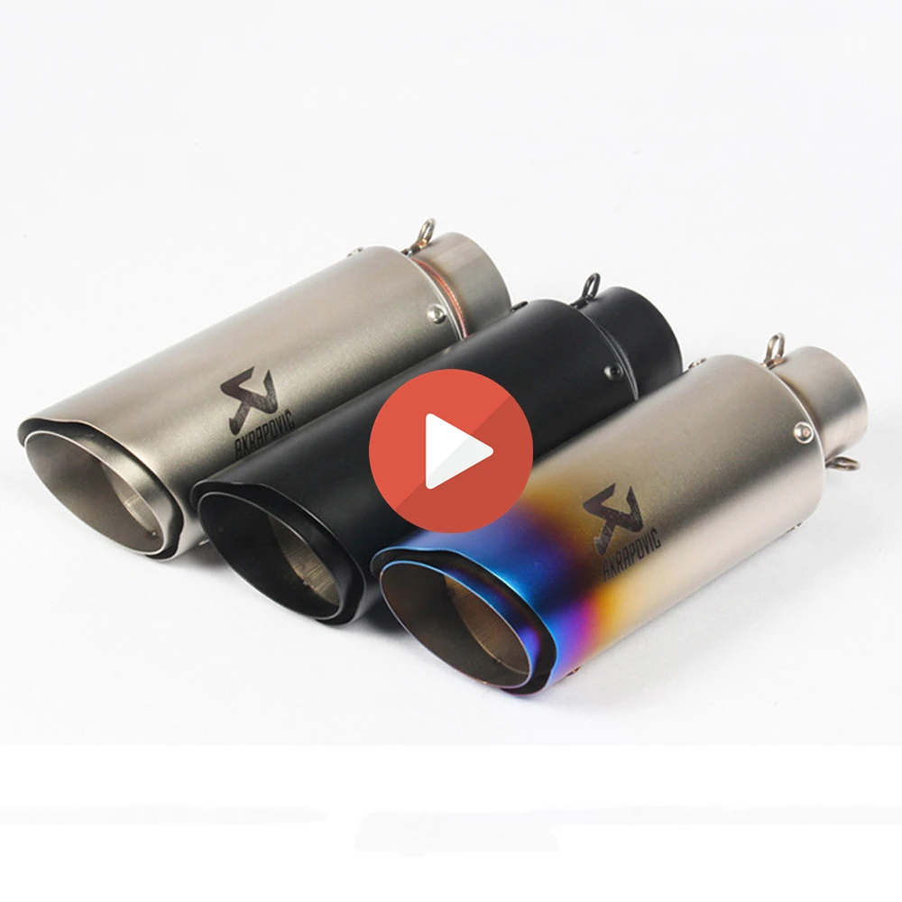 250 мм мотоцикл Akrapovic выхлопная труба Модифицированная Escape Dirt Bike ATV мотоцикл глушитель для KAWASAKI ER6N Ninja 400 CBR1000RR R6