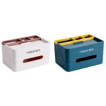 

Multifunctional Desktop Drop-Resistant Tissue Box Paper Towel Storage Box for Bathroom Bedroom Office