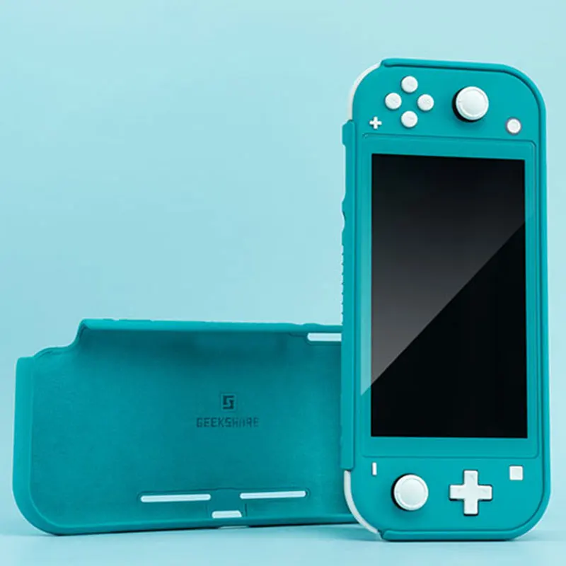 Жидкий силиконовый защитный чехол для kingd Switch Lite цветной милый чехол с флокированием, не царапающийся, нескользящий чехол