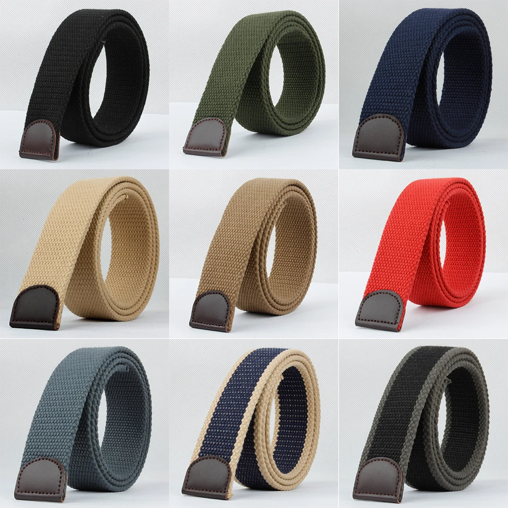 NEW Tactical Canvas Belt Accessories Separate Belt Without Buckle Width