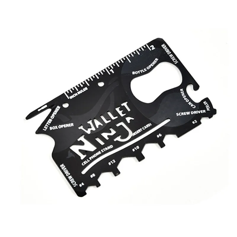

New Multitool Survival Tool Fits In A Pocket EDC Outdoor Tools Rescue Emergency Tools Black Stainless Steel Convenient
