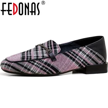 

FEDONAS Classic Cow Leather Women Shoes Square Toe Square Heels Pumps 2020 Spring New Concise Fashion Office Lady Shoes Woman