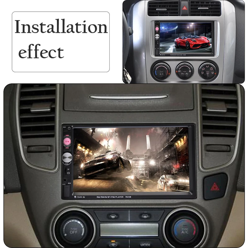 7023B 2 Din Full HD Автомобильный мультимедийный плеер Bluetooth Авторадио " сенсорный экран стерео видео MP5 плеер Авто радио камера