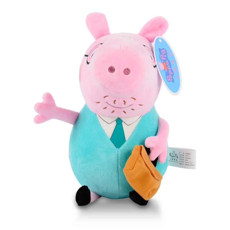 Peppa игрушки "Свинка", Свинка Пеппа, Семья друг 19 см мягкие плюшевые игрушки Семья партия игрушек со Свинкой Пеппой; ко дню рождения, подарки, украшения