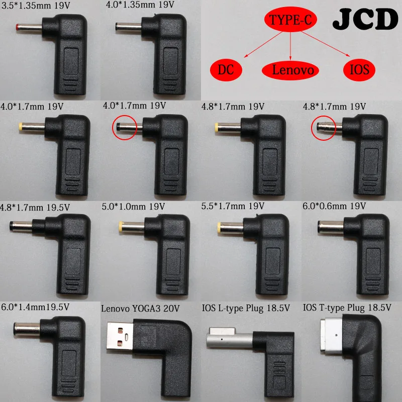 Typ C USB-C DC 19V Adapter 3,5*1,3mm 7,9*5,4mm 3,0*1,1mm 4,0*1,3mm 6,0*1,4mm PD Emulator Trigger für Laptop Tablet – Detail 1
