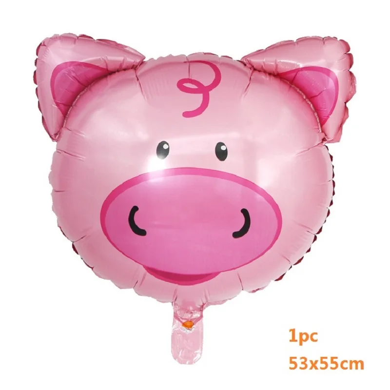 pig Джунгли вечерние животные Енот лиса белка шарики с пандой на тему зоопарка вечерние гелиевые шары баннер для дня рождения украшения флаги - Цвет: pig