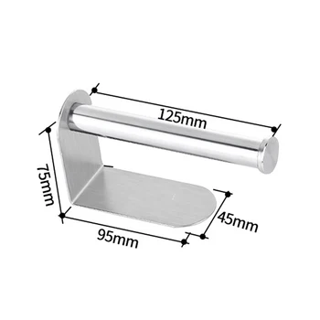 

Wall Mount Toilet Paper Holder Stainless Steel Tissue Roll Hanger Bathroom Kitchen Roll Paper Accessory