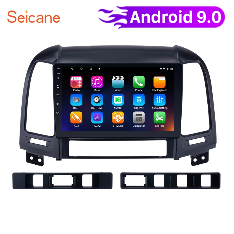 Автомагнитола Seicane мультимедийный плеер на Android 9 0 10 1 дюйма для HYUNDAI SANTA FE 2005-2009 2010