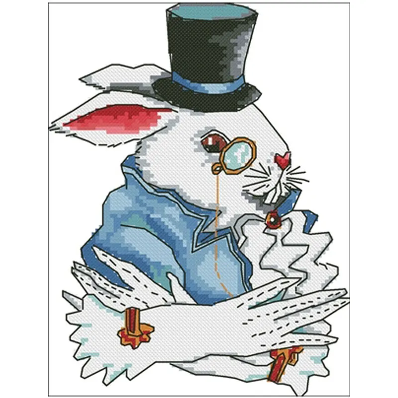 

Dr. White Rabbit patterns Counted Cross Stitch 11CT 14CT 18CT DIY wholesale Chinese Cross Stitch Kit Embroidery Needlework Sets