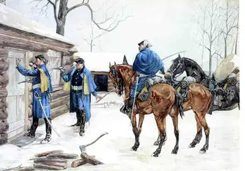 

2 Hand Painted Art Paintings by College Teachers - Arresting Deserter American West Frederic Remington - Oil Painting on Canvas