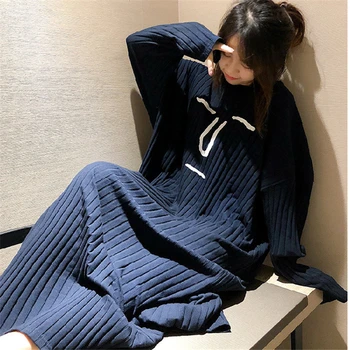 

Dress loose and lazy style nightgown home service female cartoon nightdress pregnant woman bathrobe plus size sexy sleepwear