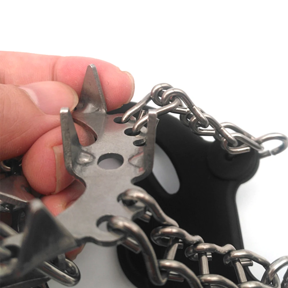 Stainless Steel 19 Teeth Universal Anti Slip Ice Snow Shoe Boot Grips Traction Cleats Crampon Spikes Crampons Ramponi Ice Crips