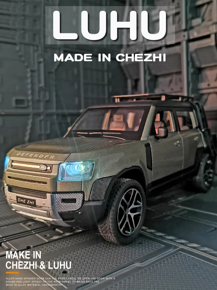

New 1:24 Land Rover Defender SUV Toy Alloy Car Diecasts & Toy Vehicles Car Model Simulation Scale Model Car Toys For Boy Gifts