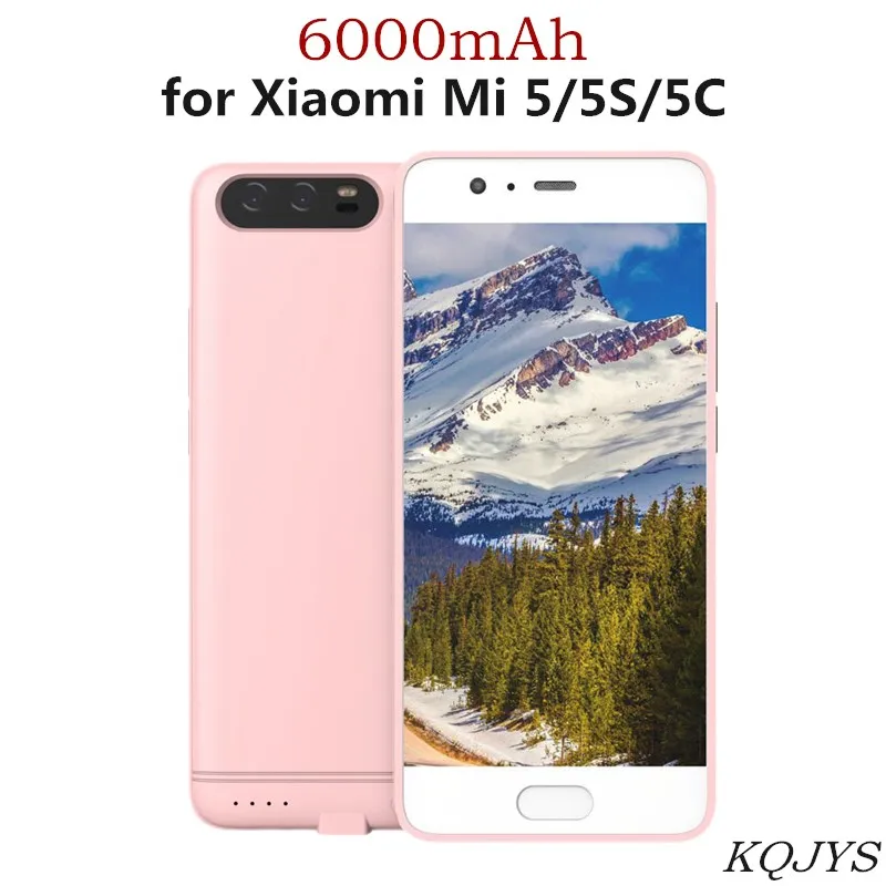Тонкий алюминиевый чехол для зарядного устройства KQJYS 6000 мАч Xiaomi Mi 5 5S 5C