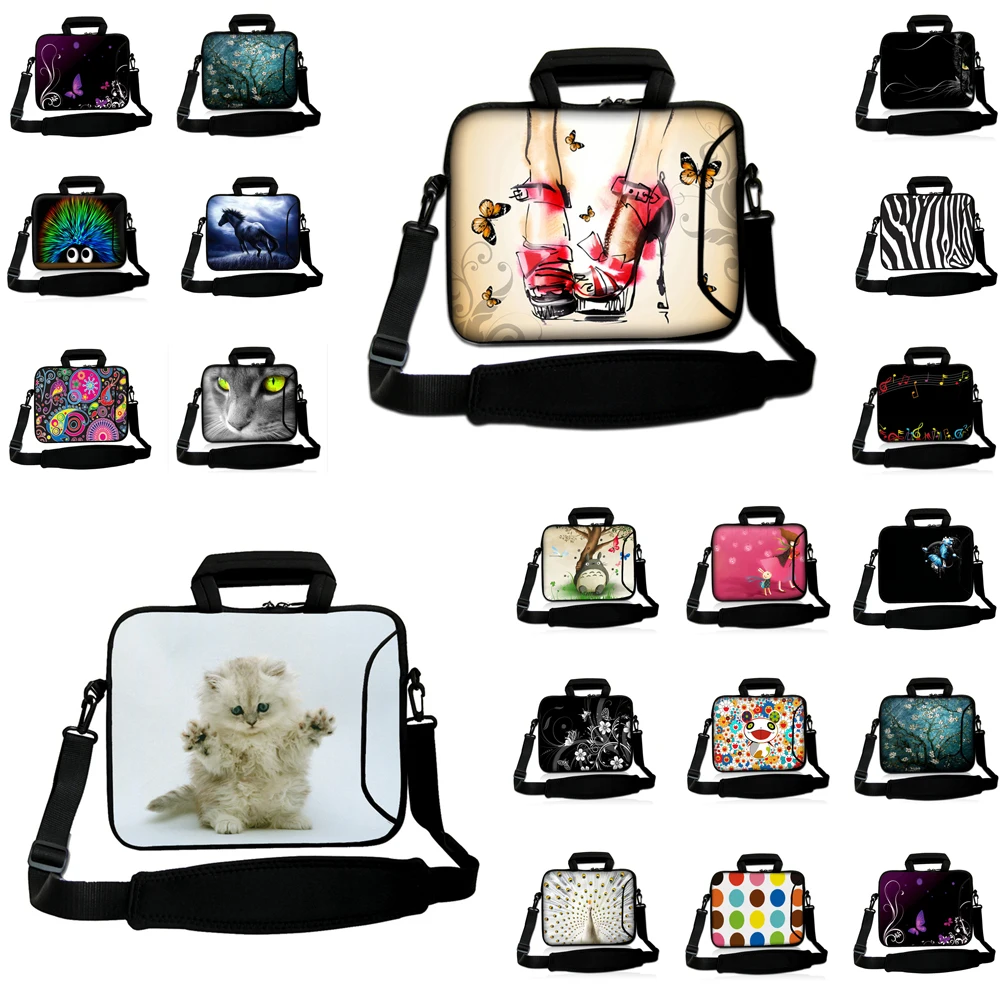 Портативная сумка для ноутбука, неопреновые компьютерные аксессуары, Модный 10 12 13 14 15 17 15,6 13,3 дюймов, Chromebook PC, мессенджер, портфель, чехол