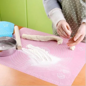 

50*40cm Silicone Mat Baking Cakes Pans 100% Non-Stick Silicone Pad Table Grill Pad Jelly Fondant Cooking Plate Kitchen Tool