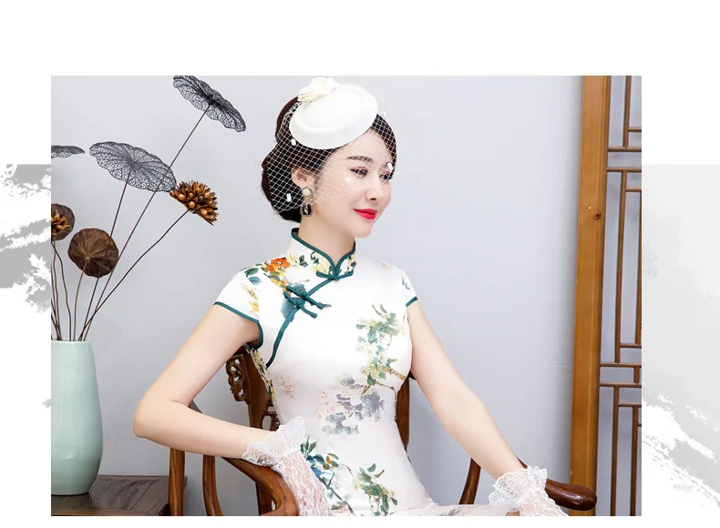 Open Rain New Style Red Spring Stand Collar Short Sleeve Medium-length Cheongsam Improved Plum Mom Cheongsam Dress