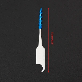 

120pcs Double Floss Head Hygiene Dental Silicone Interdental Brush Toothpick