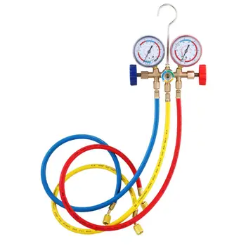 

500PSI Manifold Gauge Hoses Hook A/C Refrigeration Charging Service Meter Set