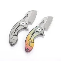 Couteau de poche en titane multicolore TC4, lame S35vn de haute qualité, sécurité de Camping en plein air, Mini porte clés, outil EDC 