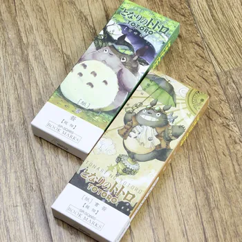 

6 pack/Lot Cartoon Totoro bookmark Anime paper page holder Memo card Stationery office School supplies separador de libros A6392