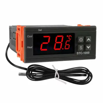 

Stc-1000 Digital Temperature Controller Ac 10a 110v-220v Digital Led Heating Cooling Centigrade Thermostat 2 Relays Output With