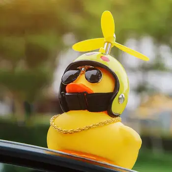 

Fashion Car Ornaments Auto Style Decoration Duck Car Furnishings Helmet-mounted Yellow Duck Car Interiors