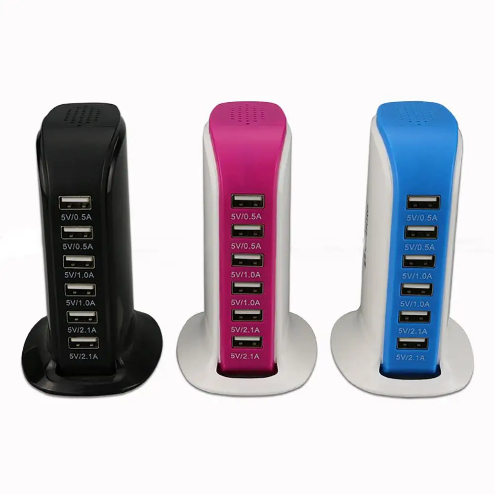 Портативная 6 портовая usb станция для быстрой зарядки с несколькими портами