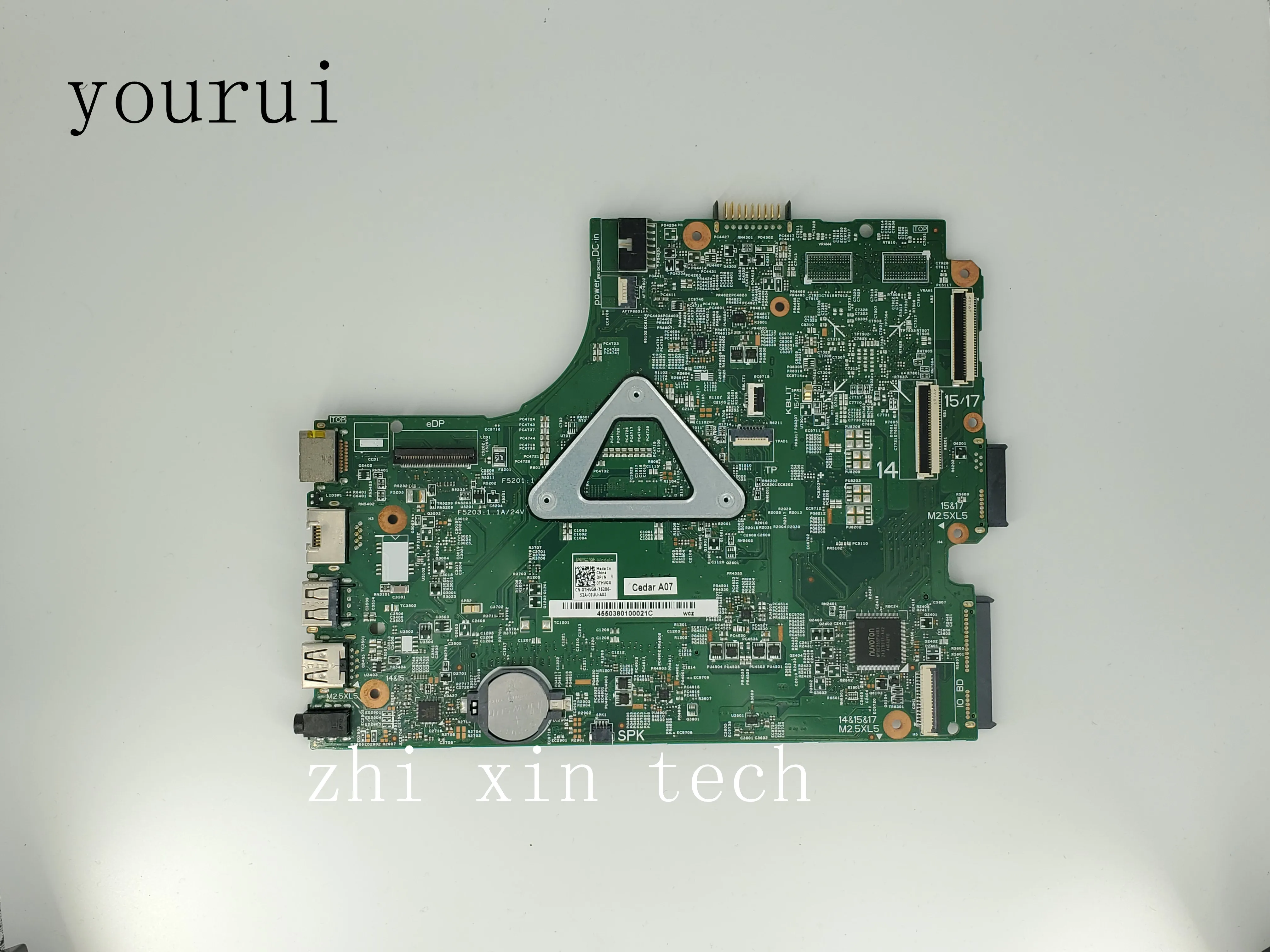 Yourui для Dell inspiron 3443 3543 серии Материнская плата для ноутбука W/i5-5200 Процессор CN-0THVGR 0THVGR DDR3 Полная проверка идеально подходит