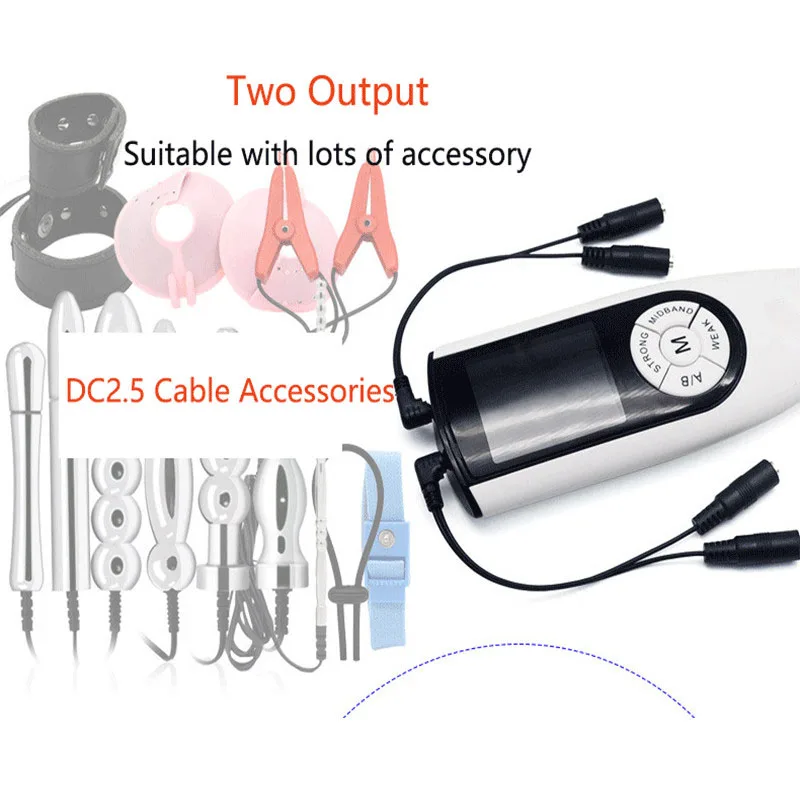 Electro Shock Host Controller with Cable Electric Stimulate Massage Power Therapy Box Medical Themed Sex Toys For Couple 9 Style for electro sex toys,electric sex toys