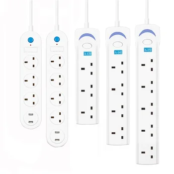 

Power Strip 3 4 5 Ways UK Outlets Plug Home Electronics Fast Charging Socket with USB Power Swtich Extension cord socket