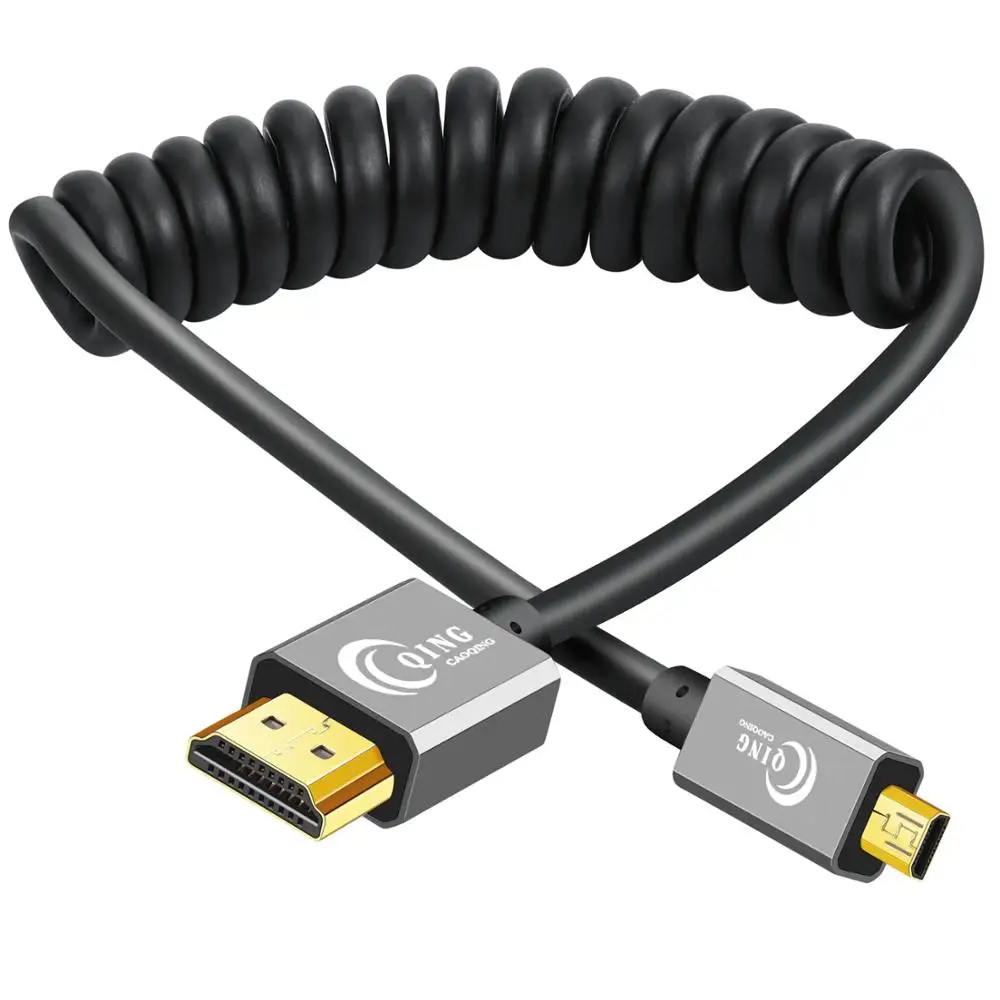 Hdmi-Compatib-Cable Male-Male Spring Gopro Raspberry Pi High-Speed-Adapter Micro 4K 