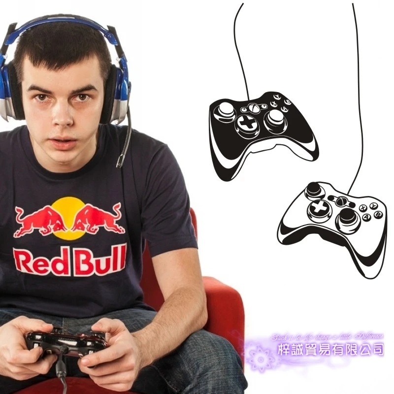 Игра наклейка на ручку Видео игровой контроллер Стикеры играть плакаты тематики