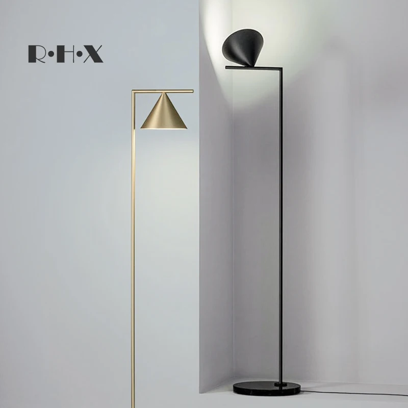 

Vertical Lamp Marble Floor Lamp Minimalist Northern Europe Originality Personality A Living Room Bedside Brass Floor Lamp