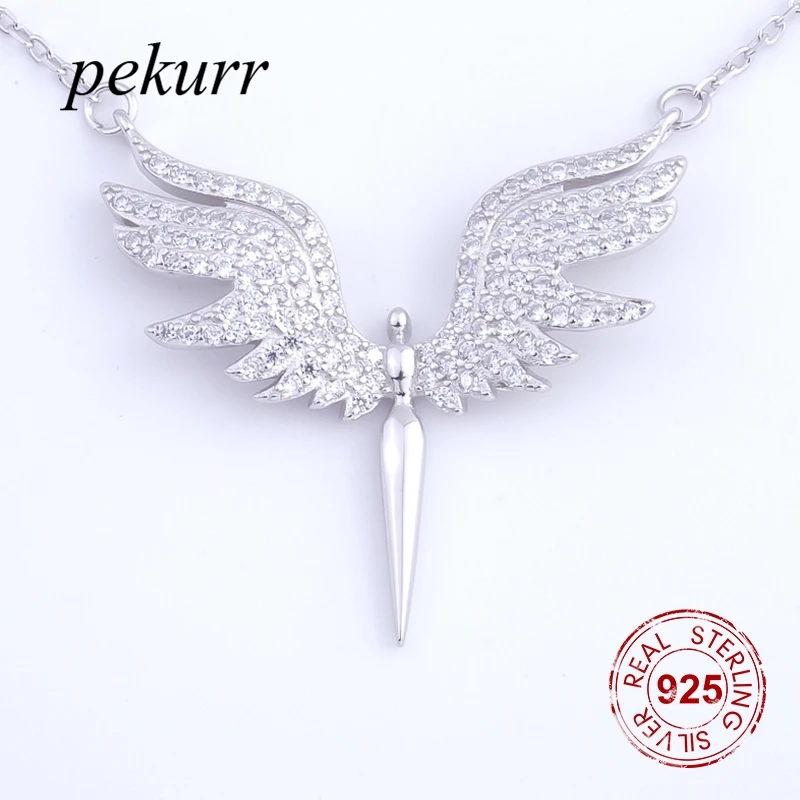 Pekurr 925 пробы Серебряные кулоны для женщин с подвесками в виде птиц и
