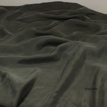 

High-grade sand-washed heavy copper ammonia silk pure color art clothing fabric