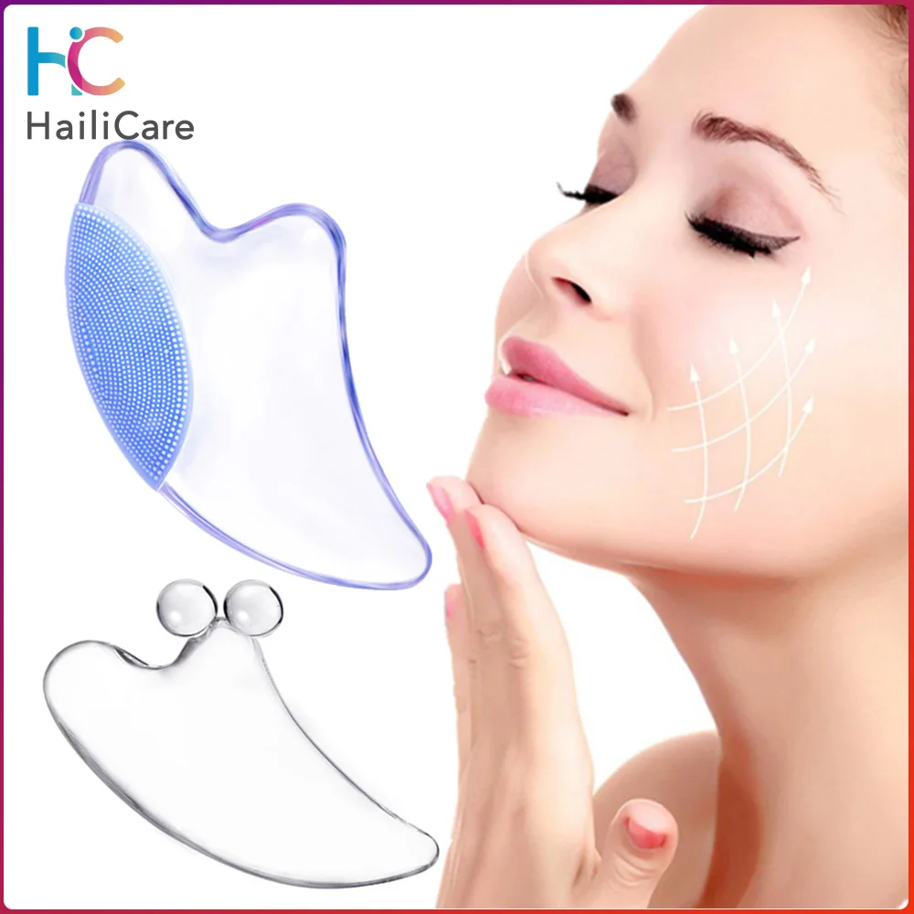  Face Lifting Light Therapy Face Guasha Massage Scraper Facial Cleanser V Shape Beauty Massager Skin