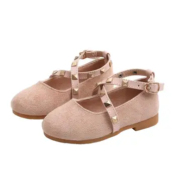 

Rivet Girls Shoes Toddler Infant Kids Baby Rivet Party Princess Sweet Shoes Sandals Chaussure Fille Single Leather Shoes