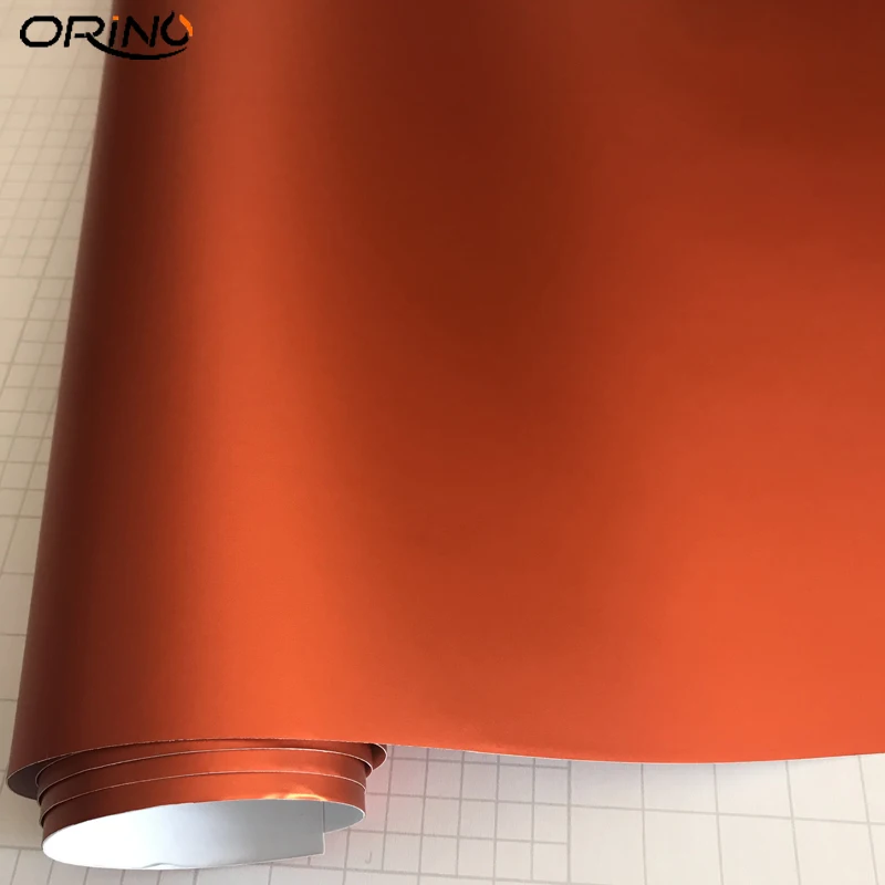 Orange Matte Metallic Vinyl Film Wrap-4