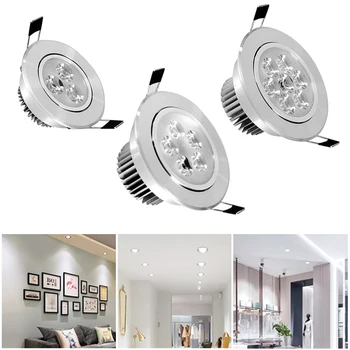 

New AC 220-240V LED Ceiling Downlight Dimmable /NO Diammable Light 3W 5W 7W Smart light For Livingroom Hotel And Company