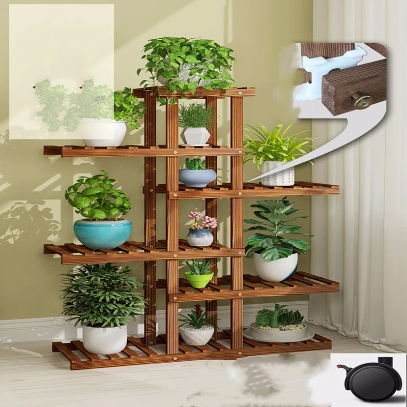 

Simplicity Modern Household Balcony Northern Europe Wooden A Living Room Assemble Flower Rack Economics Type