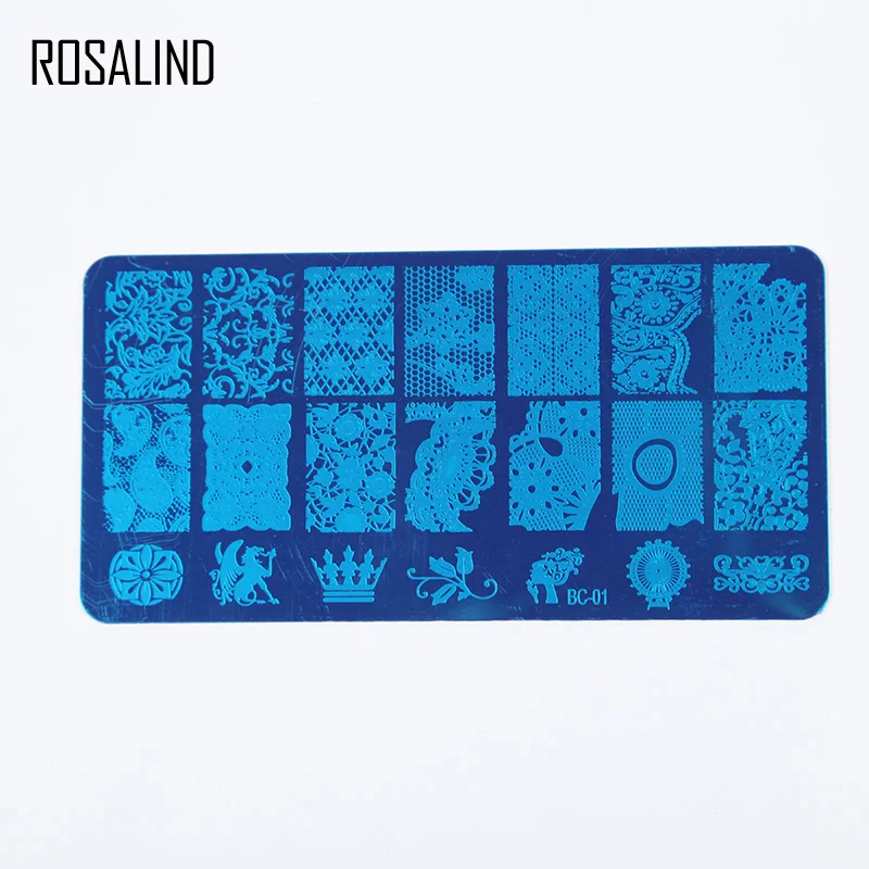 Прозрачный силиконовый штамп ROSALIND для цветочной штамповки пластины шаблоны