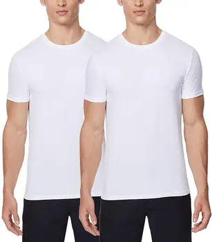

new Mens 2 Pack Short Sleeve Crew Neck Short Casual Cotton O-Neck