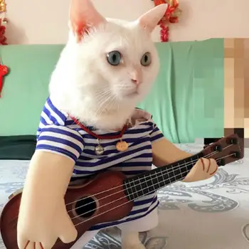 

Pet Guitar Clothes Dog Guitarist Dressing Costume Fancy Dress Cosplay Party